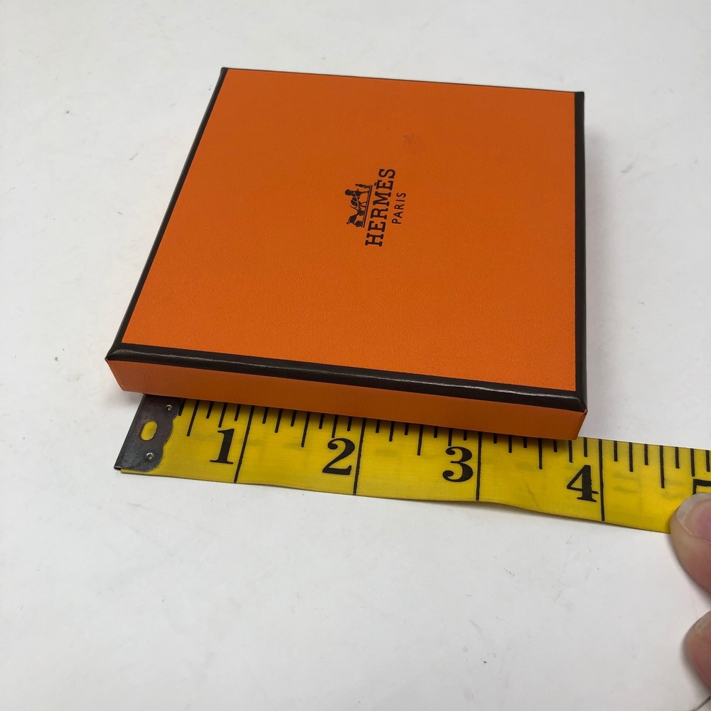 Hermes Jewelry Box Set Gift Shopping Orange Herringbone Dust Bag Care Booklets - Picture 8 of 11
